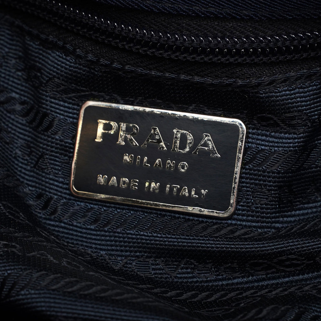 Navy Mesh Plastic Chain Shoulder Bag