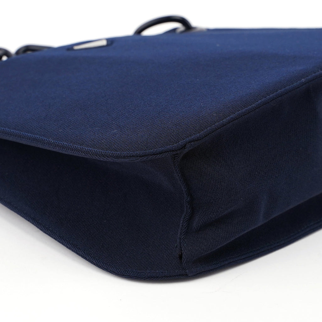 Navy Mesh Plastic Chain Shoulder Bag