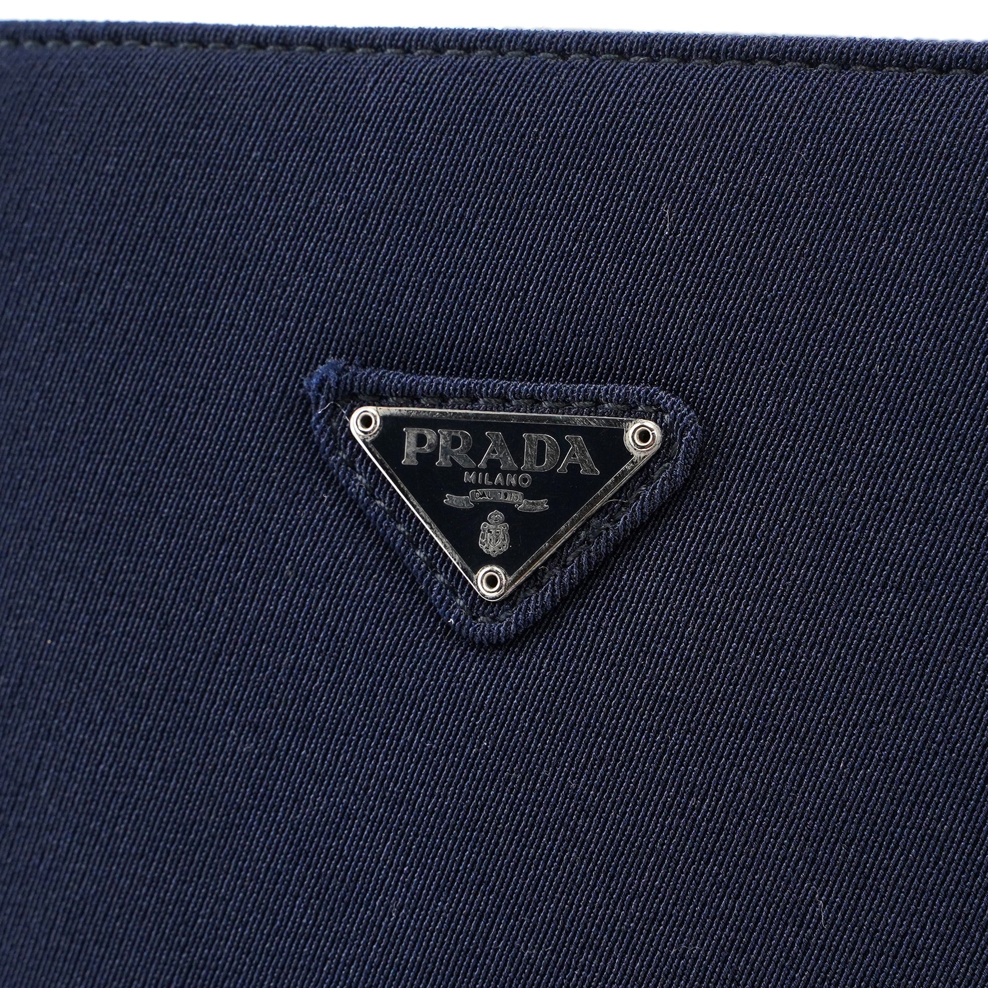 Navy Mesh Plastic Chain Shoulder Bag