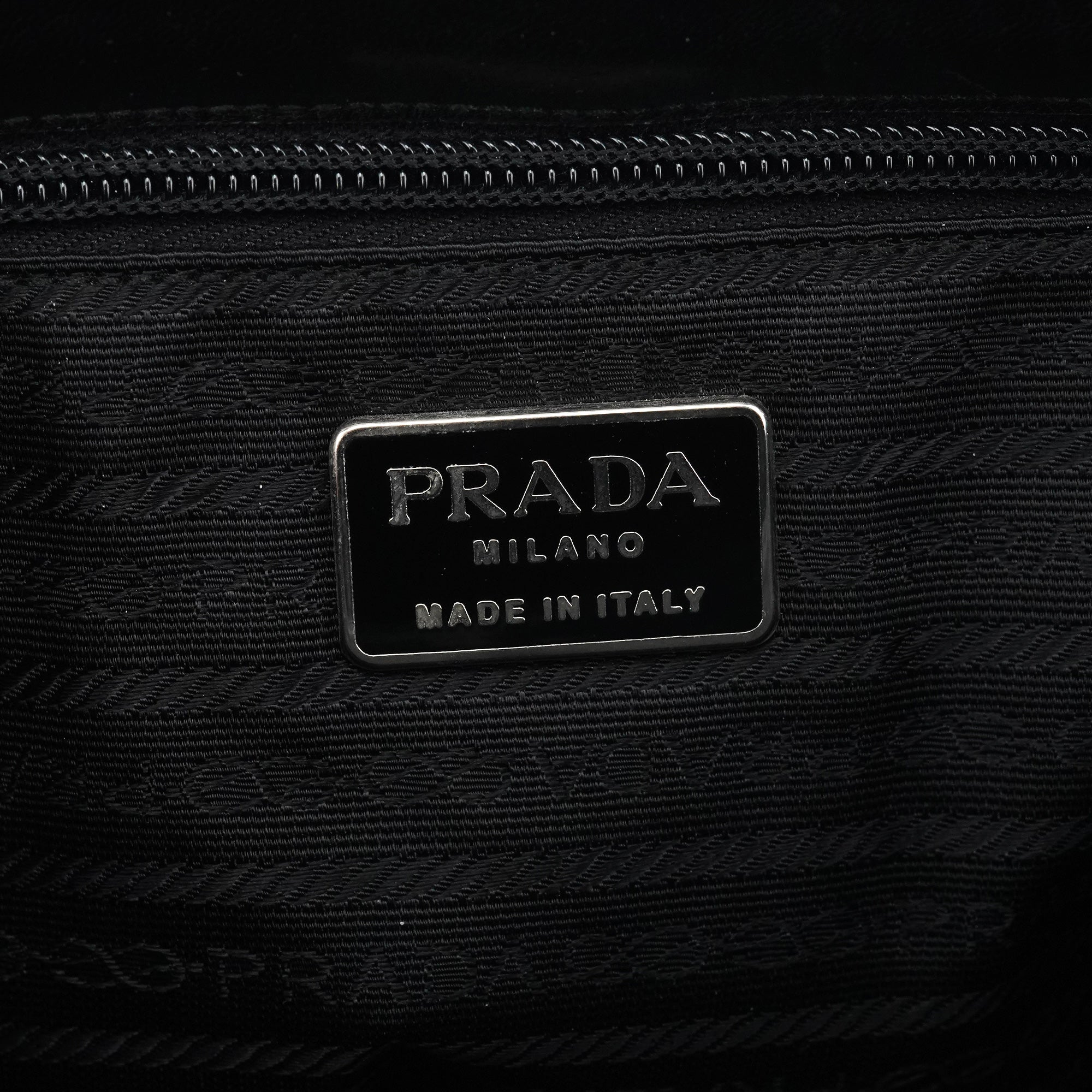 Navy Tessuto Buckle Shoulder Bag