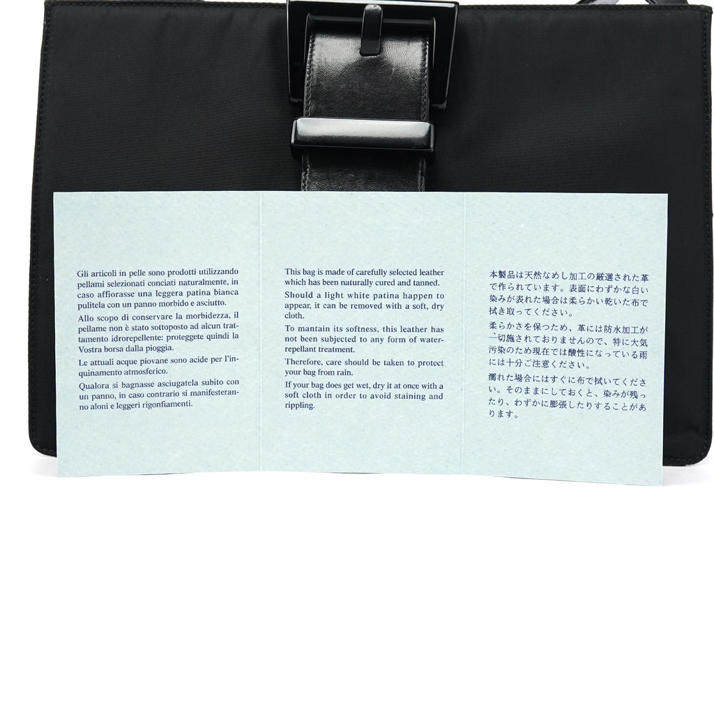 Navy Tessuto Buckle Shoulder Bag