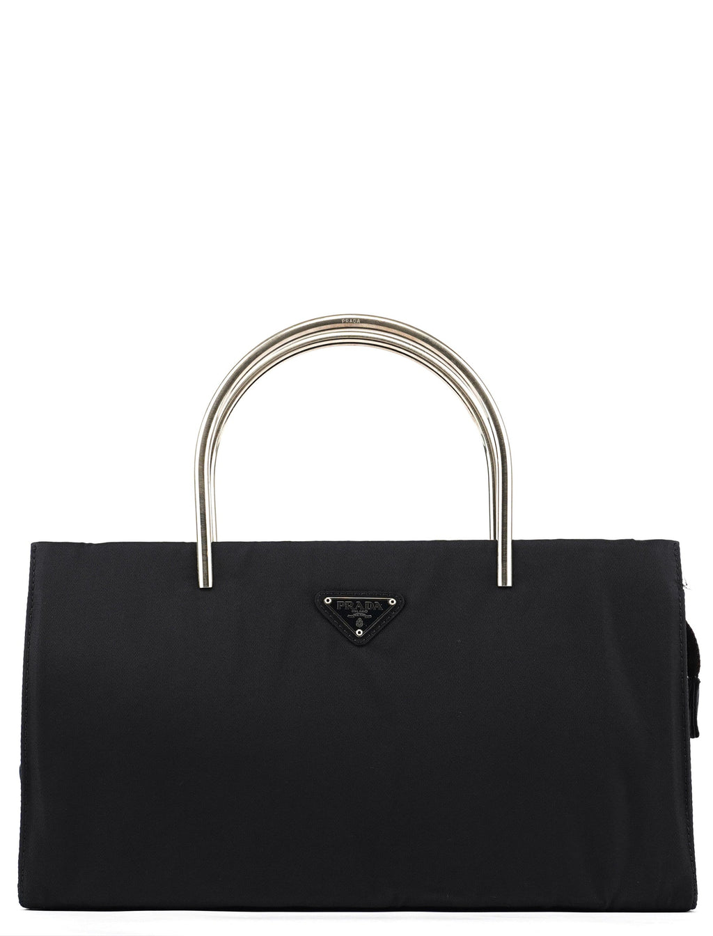 Navy Tessuto Metal Tote Bag
