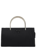 Navy Tessuto Metal Tote Bag
