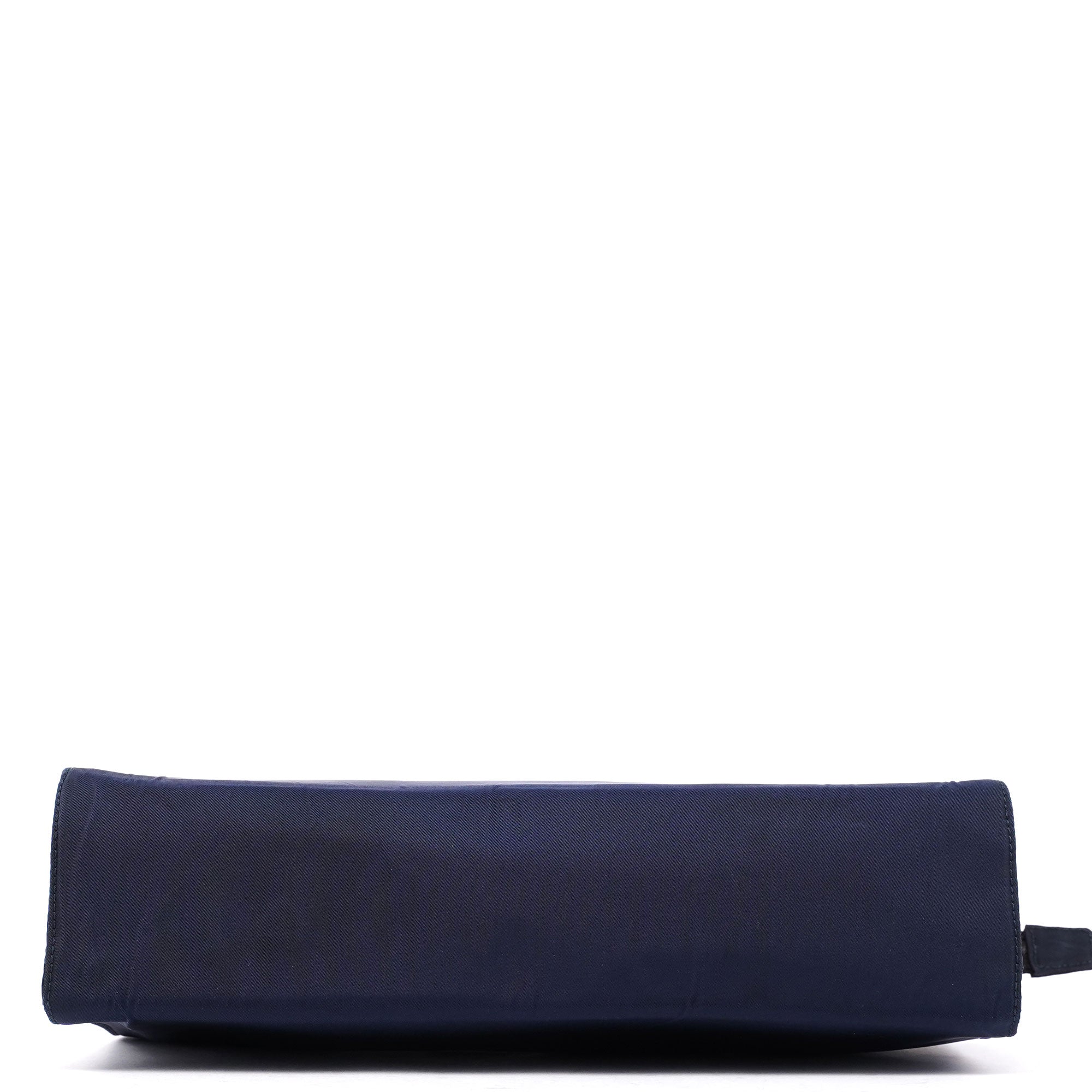 Navy Tessuto Metal Tote Bag