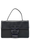 Navy Tessuto Nappa Top Handle Bag