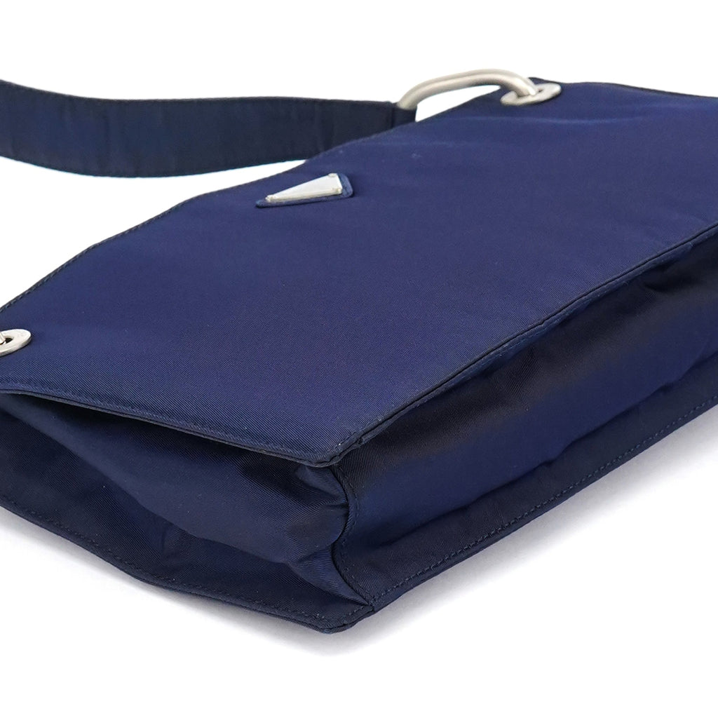 Navy Tessuto Nylon Shoulder Bag