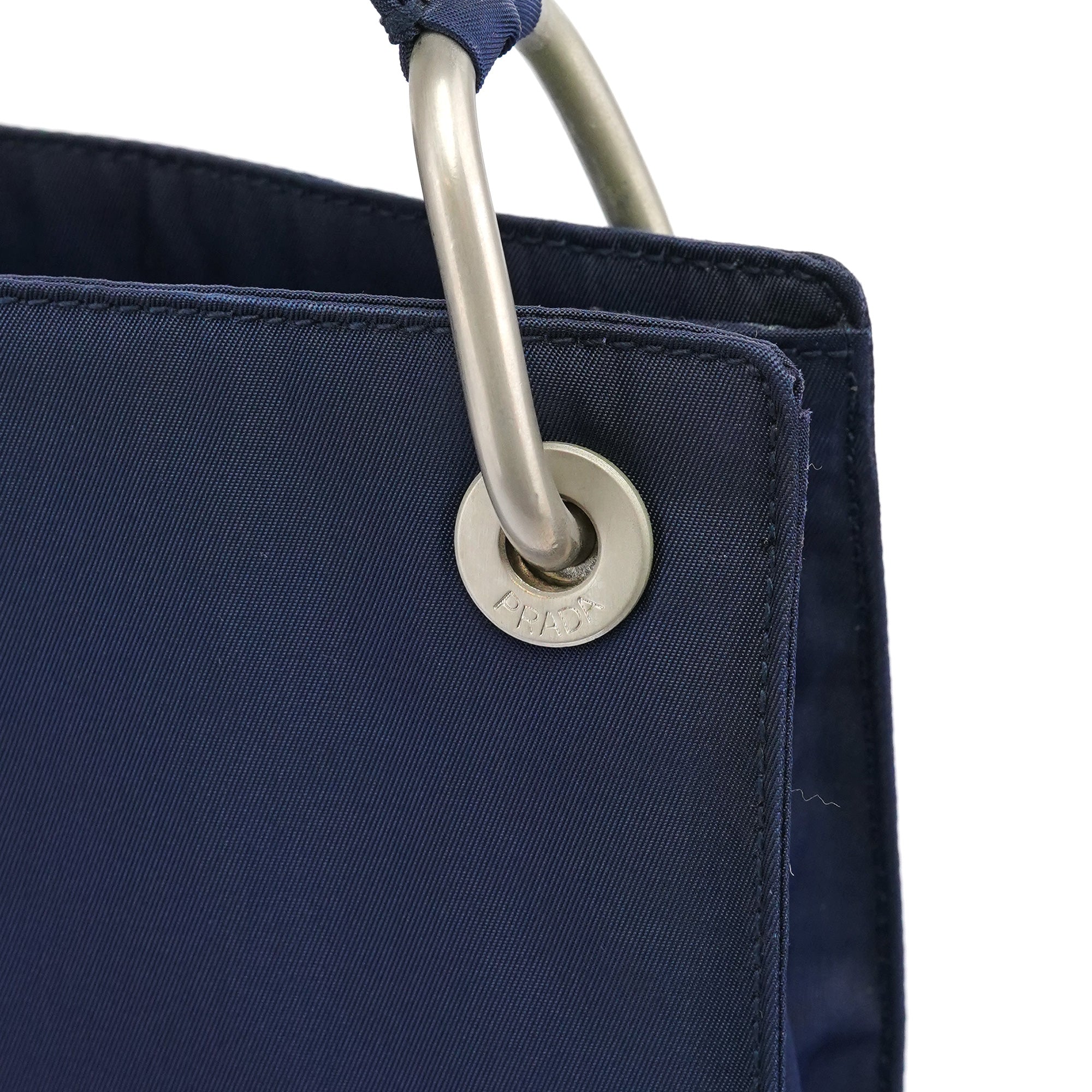 Navy Tessuto Nylon Shoulder Bag