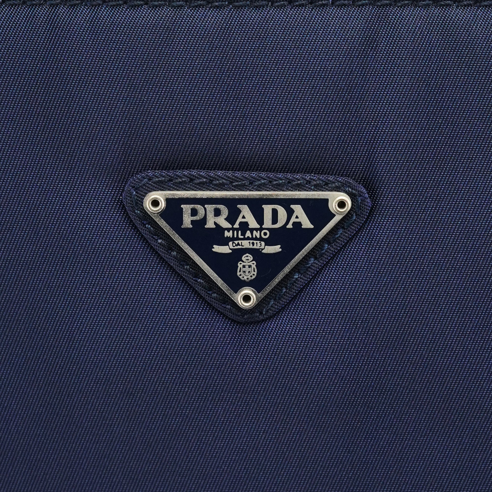 Navy Tessuto Nylon Shoulder Bag