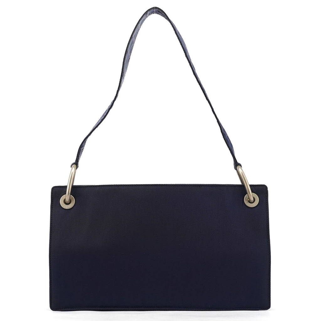 Navy Tessuto Nylon Shoulder Bag