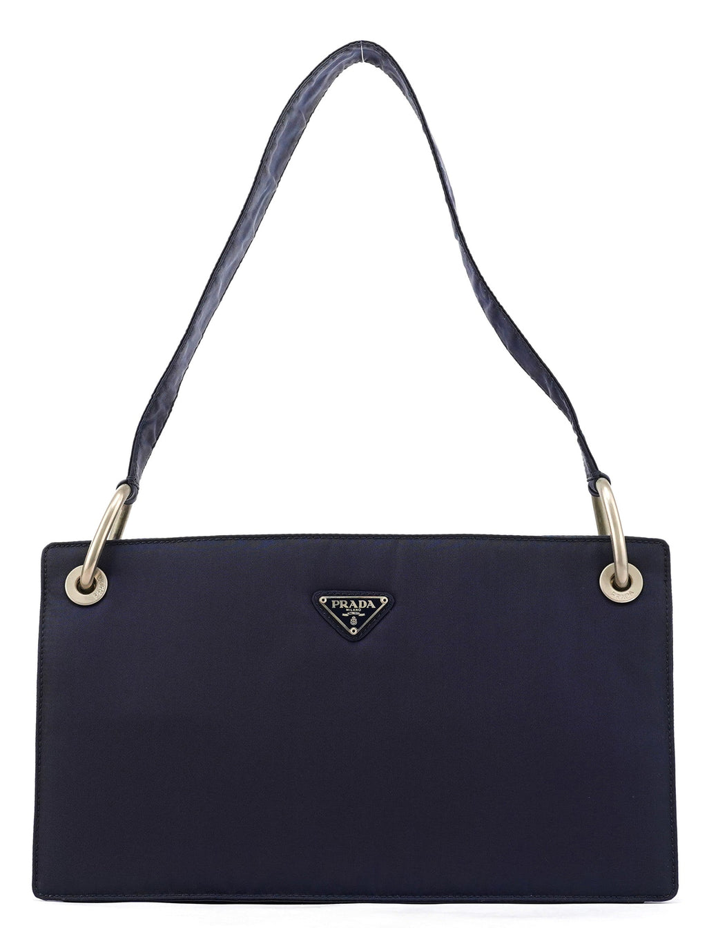 Navy Tessuto Nylon Shoulder Bag