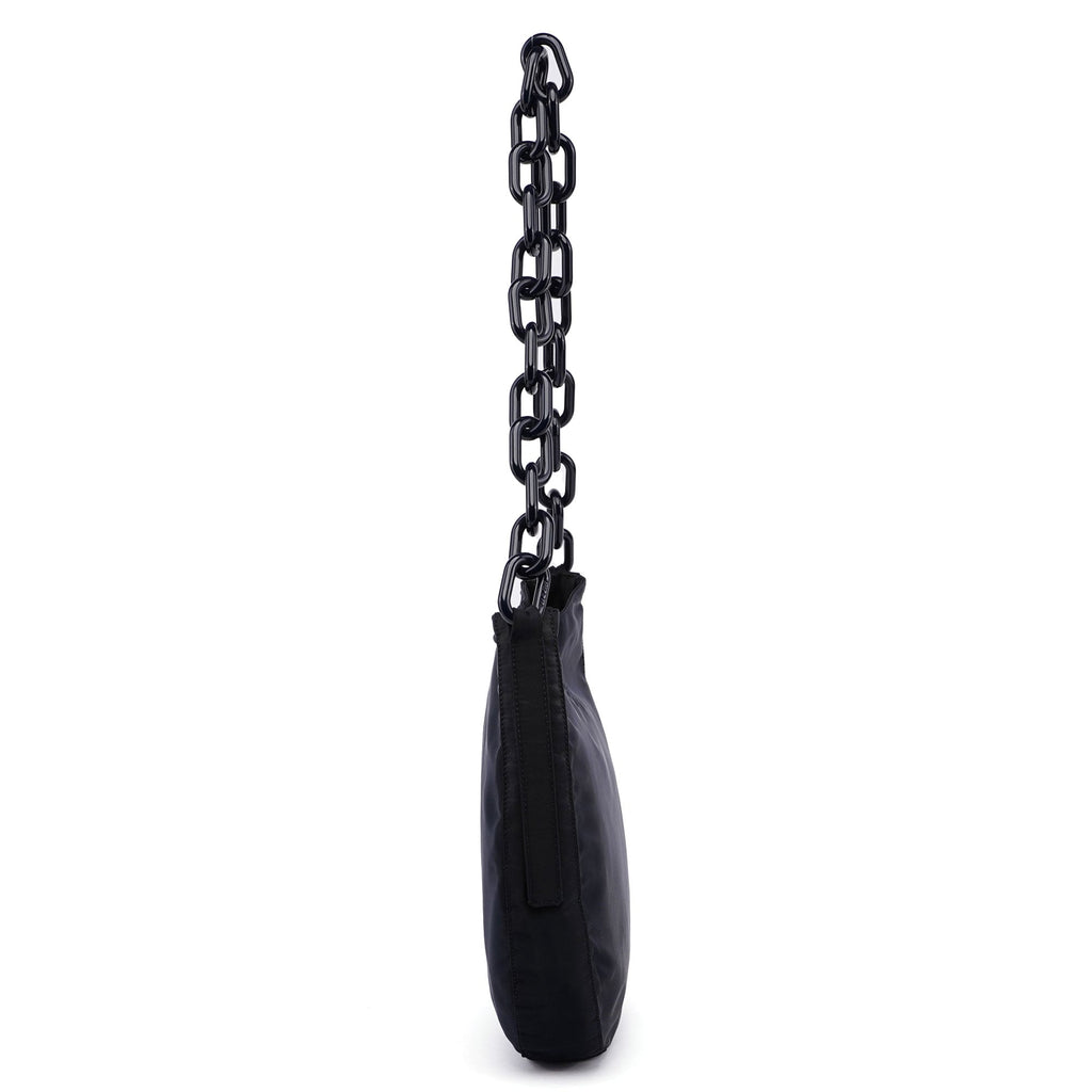 Navy Tessuto Plastic Shoulder Bag