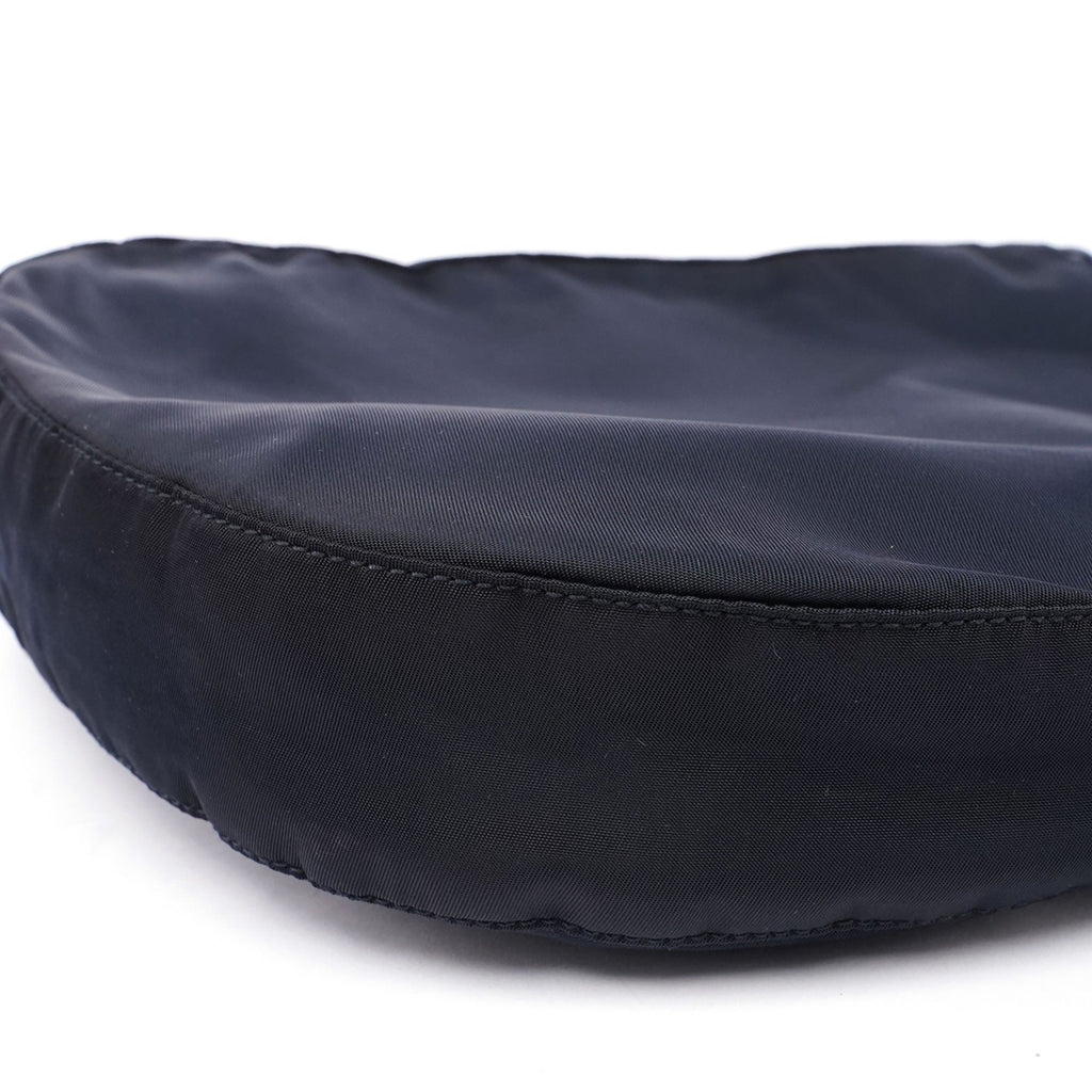 Navy Tessuto Plastic Shoulder Bag