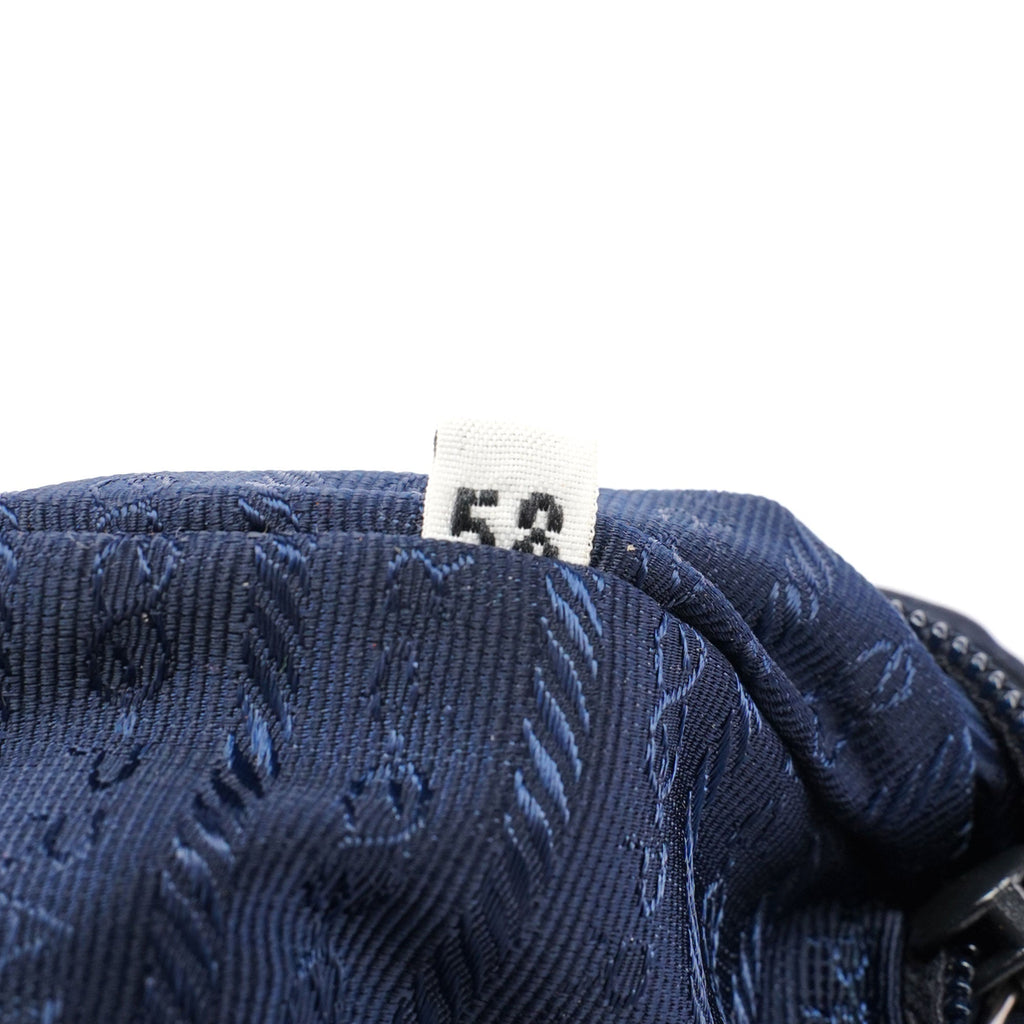 Navy Tessuto Plastic Shoulder Bag
