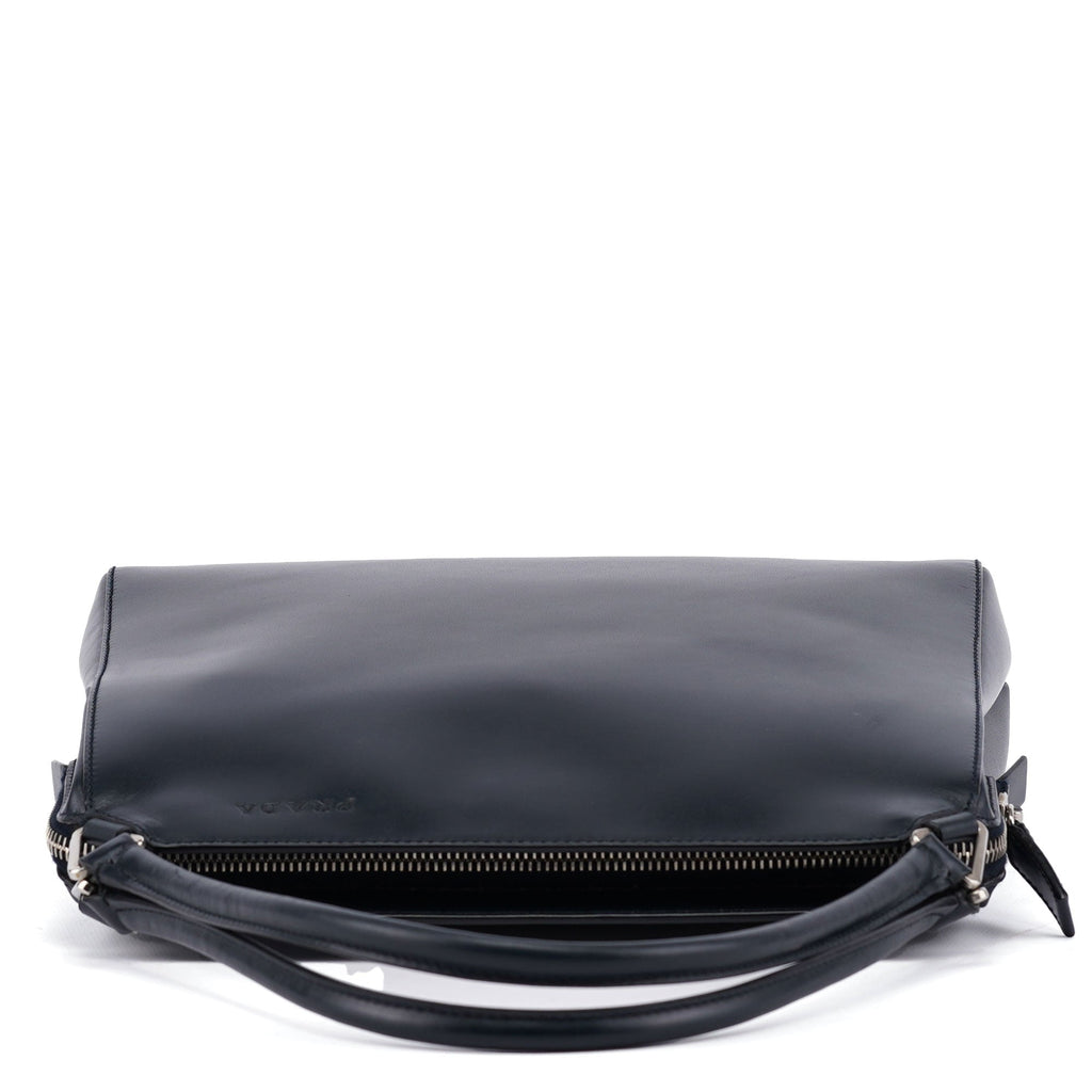 Navy Vitello Chic Shoulder Bag