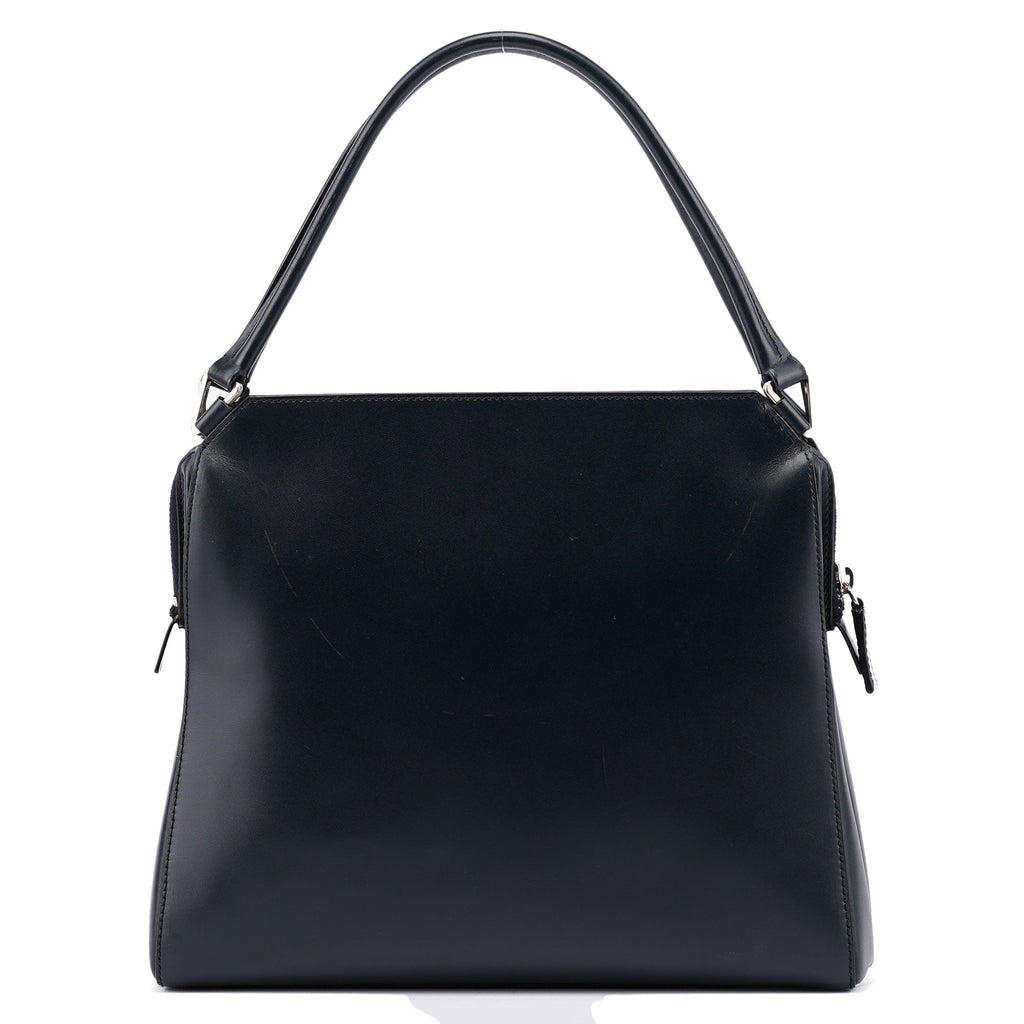 Navy Vitello Chic Shoulder Bag