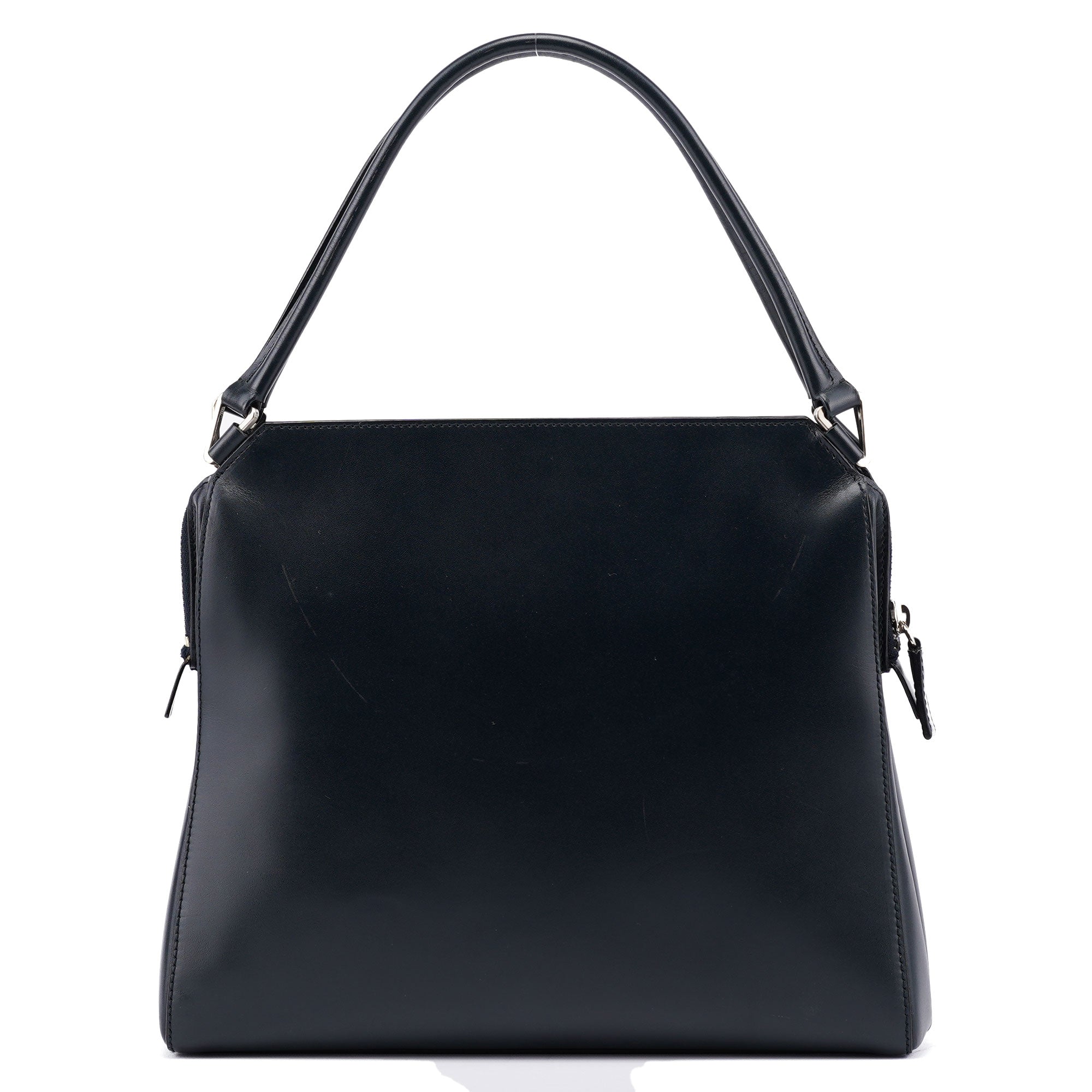 Navy Vitello Chic Shoulder Bag