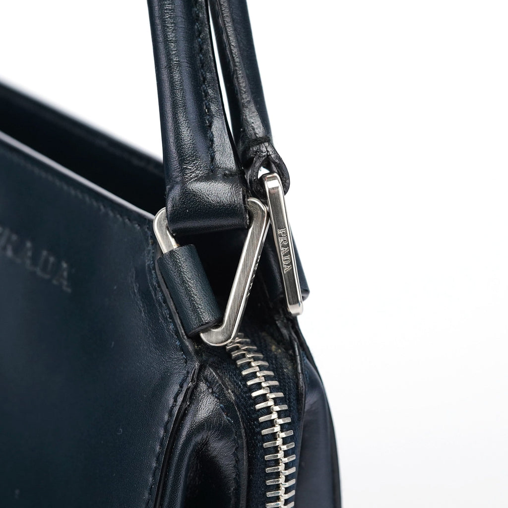 Navy Vitello Chic Shoulder Bag