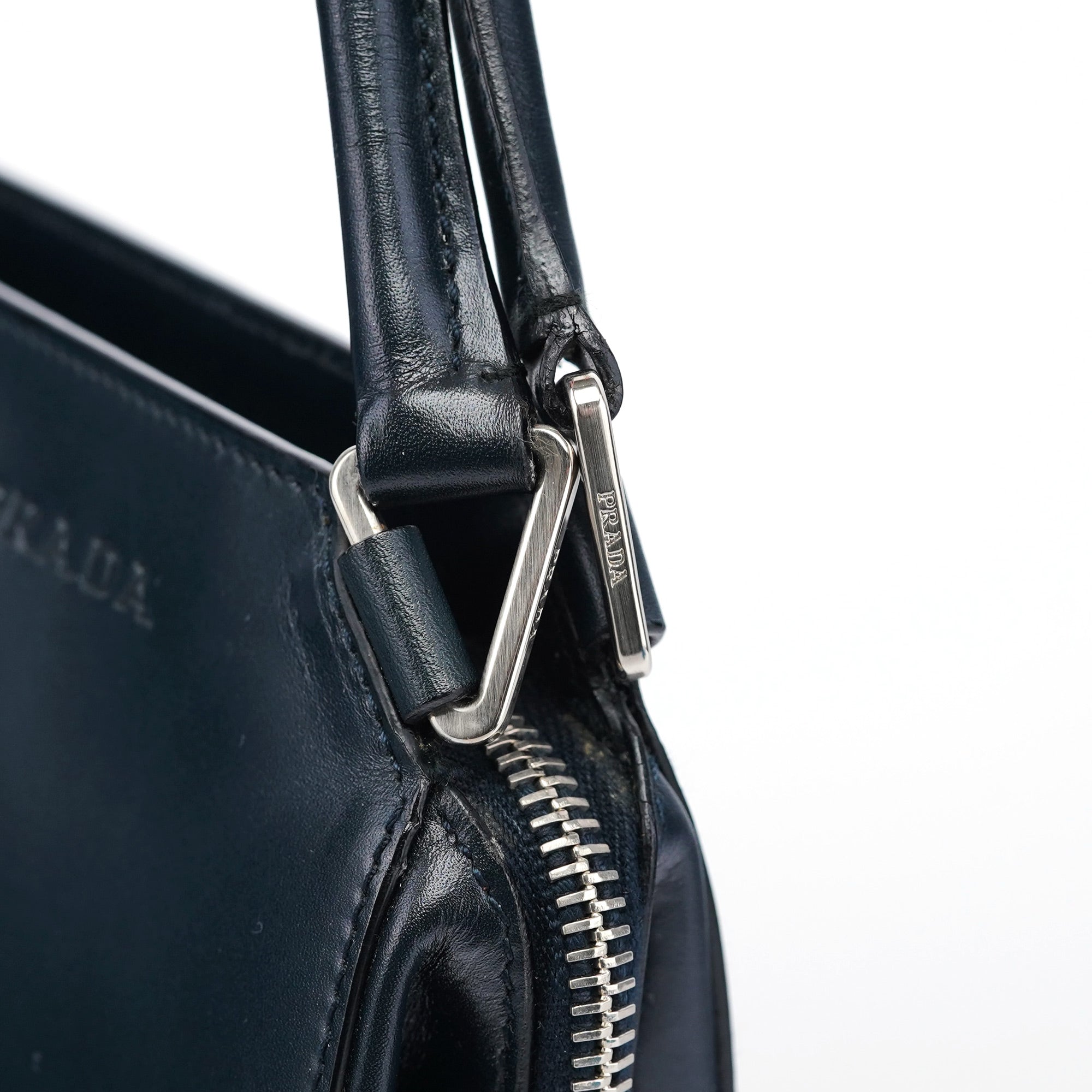 Navy Vitello Chic Shoulder Bag