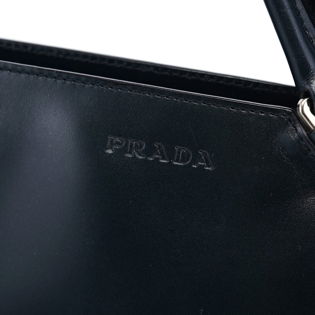 Navy Vitello Chic Shoulder Bag
