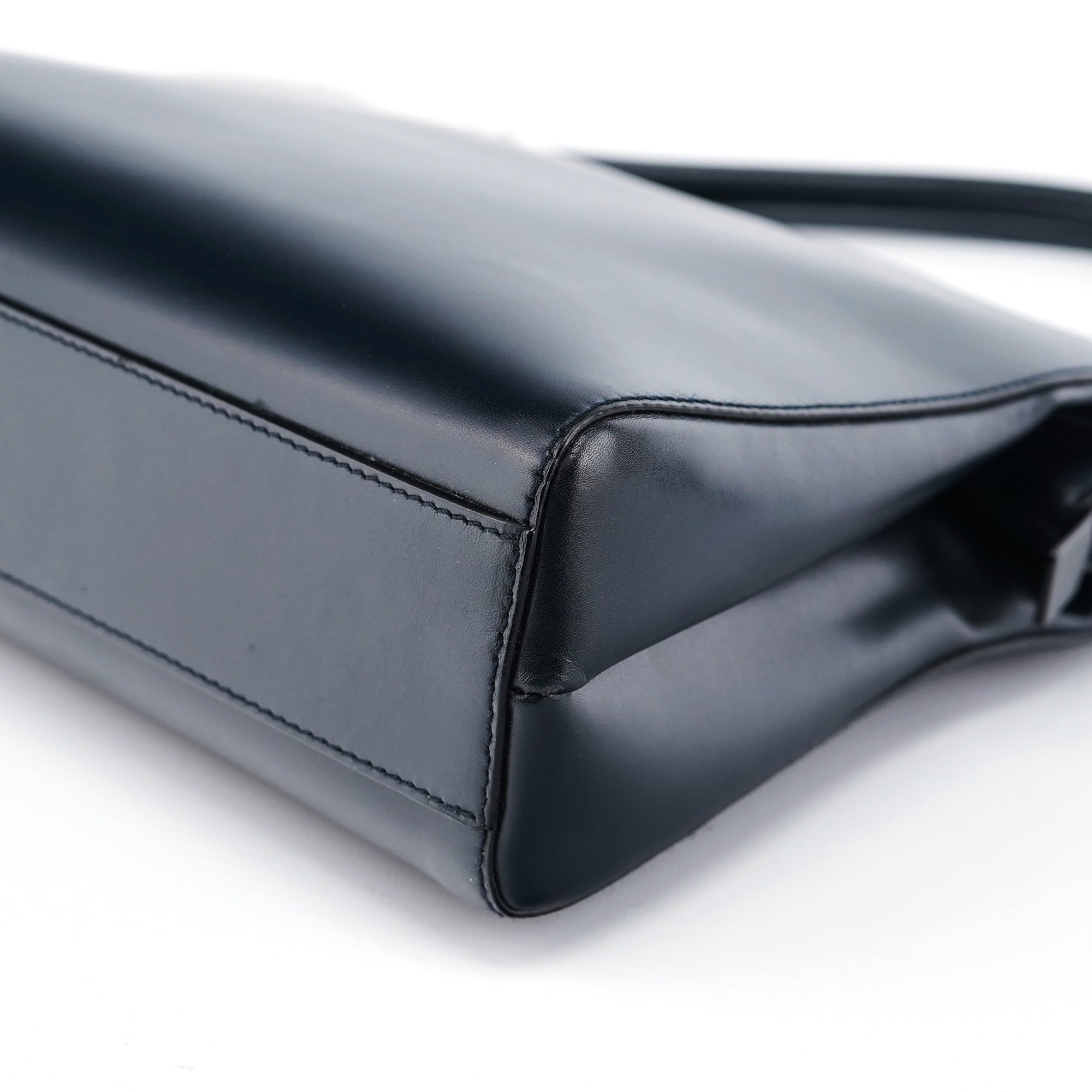 Navy Vitello Chic Shoulder Bag