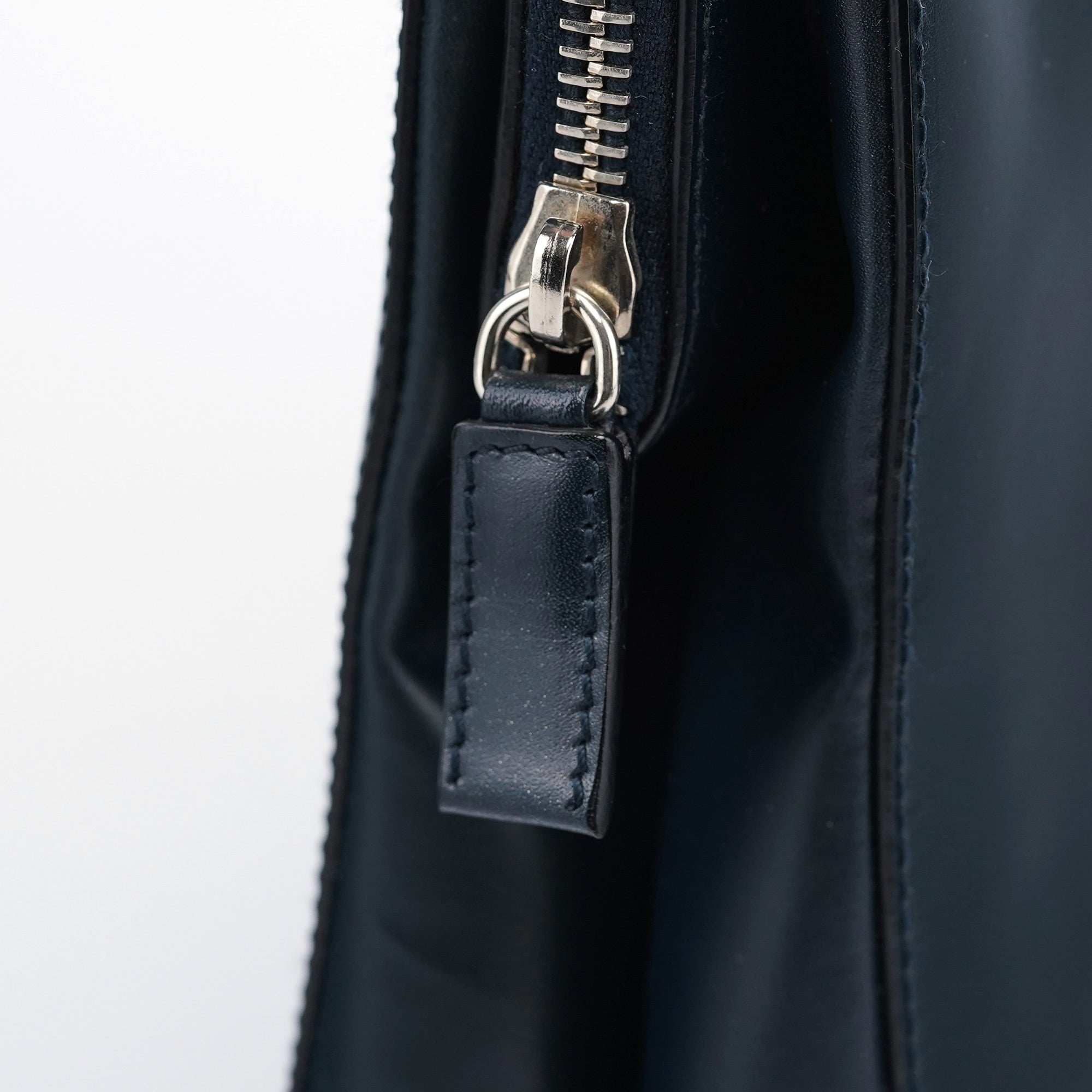 Navy Vitello Chic Shoulder Bag