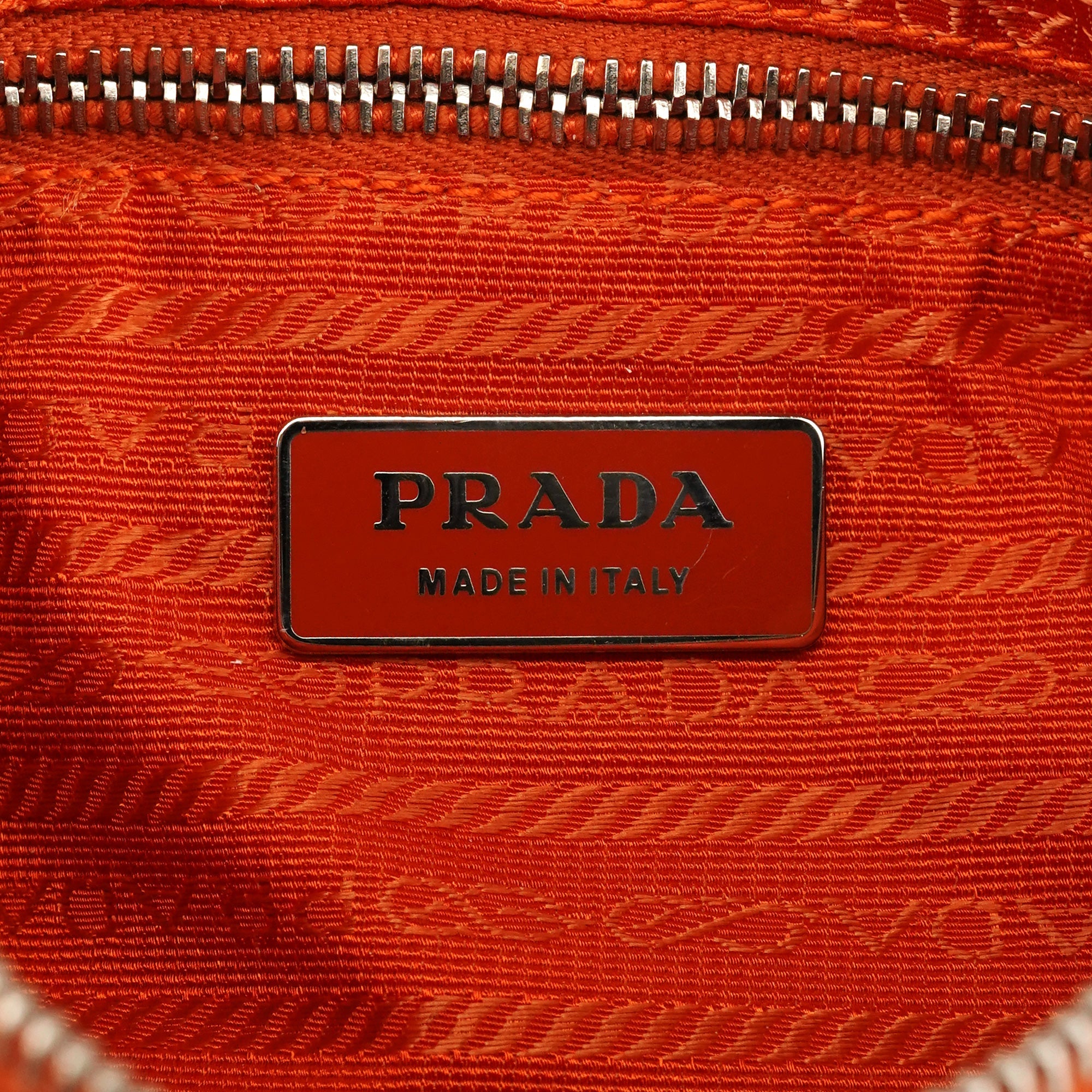 Orange Spazzolato Pochette Shoulder Bag