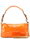 Orange Spazzolato Pochette Shoulder Bag