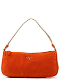Orange Tessuto Mini Hobo Bag
