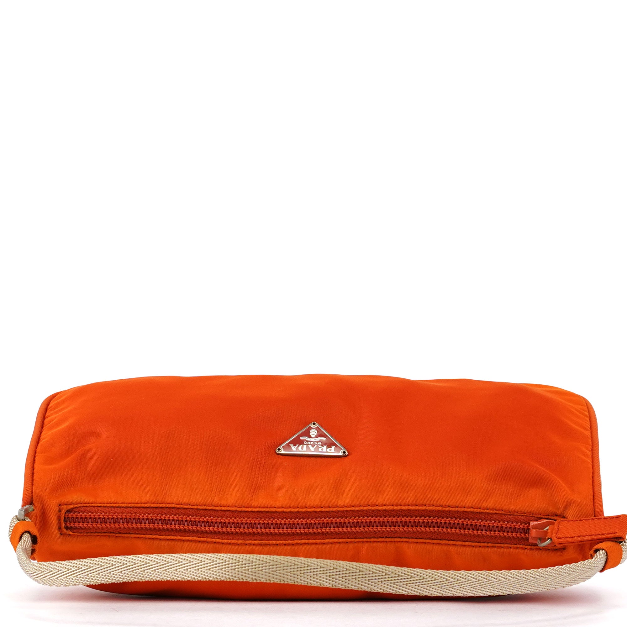 Orange Tessuto Mini Hobo Bag