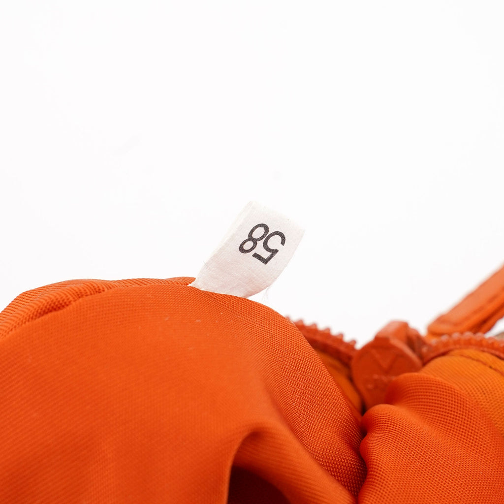 Orange Tessuto Mini Hobo Bag