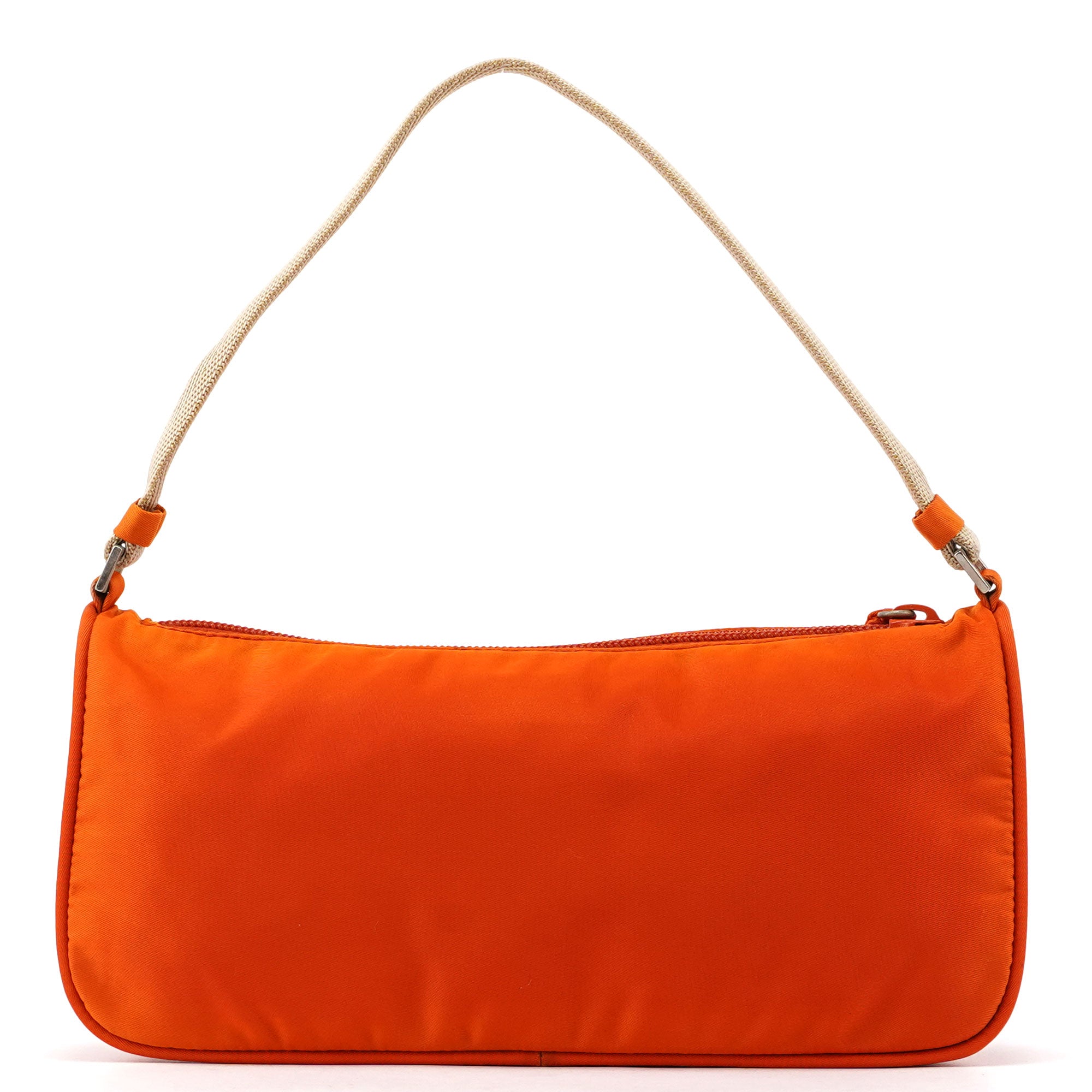 Orange Tessuto Mini Hobo Bag