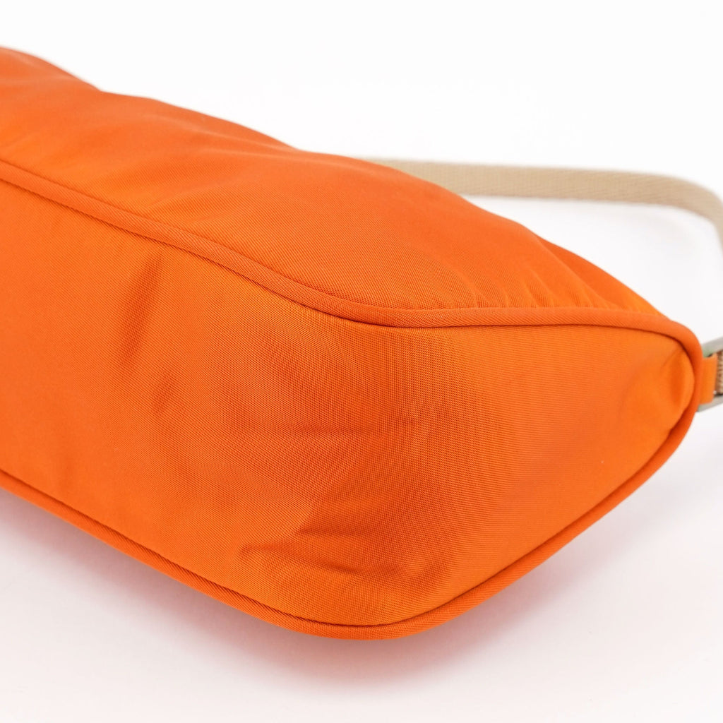 Orange Tessuto Mini Hobo Bag