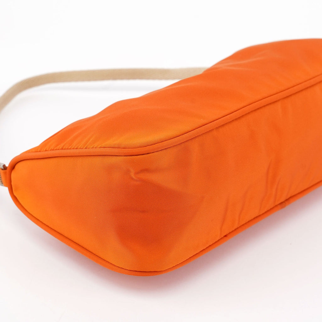 Orange Tessuto Mini Hobo Bag