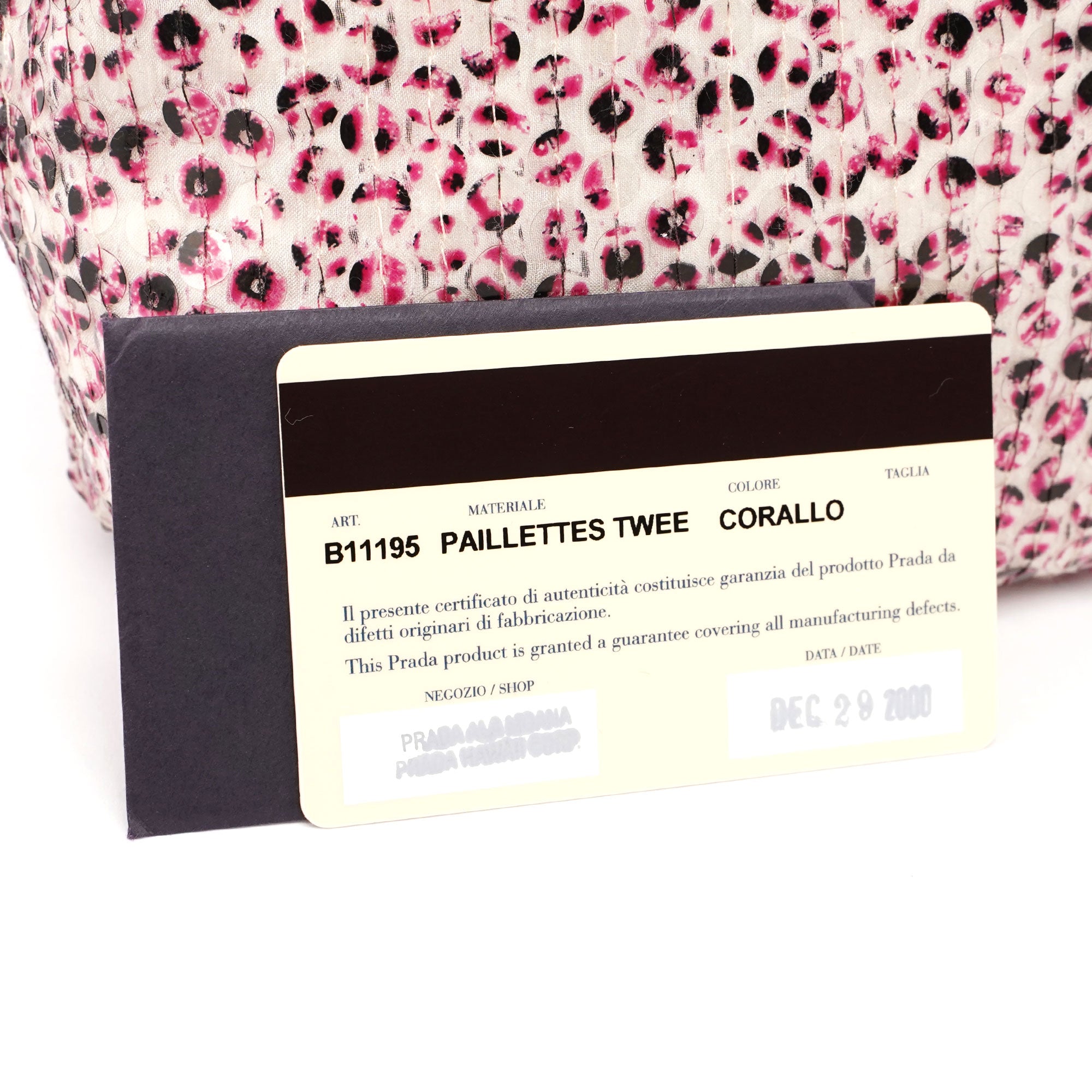 Pink Silk Sequin Chain Bag