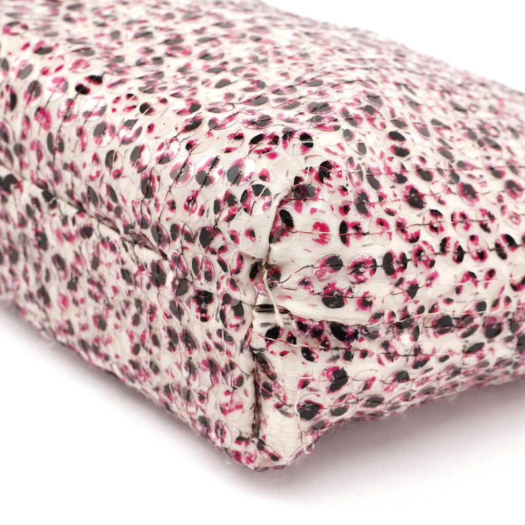 Pink Silk Sequin Chain Bag