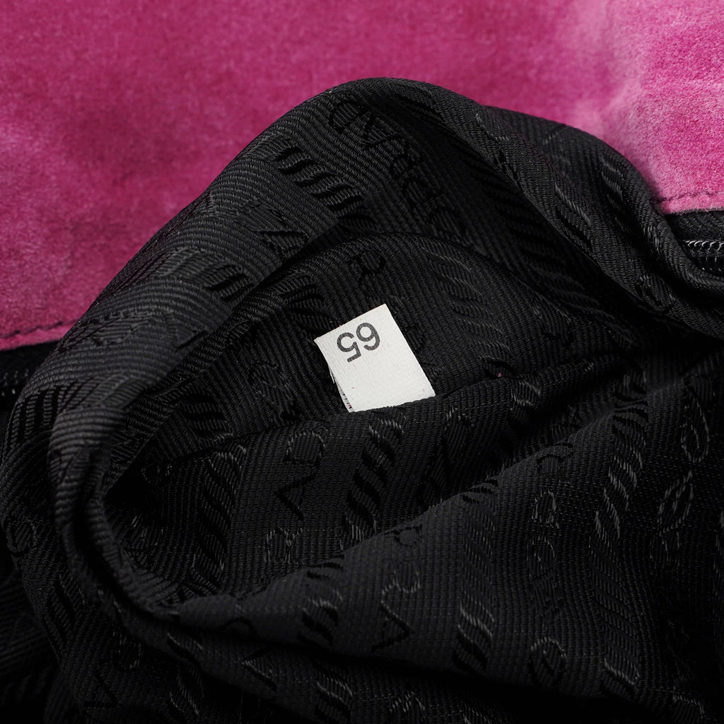 Pink Wool Hobo Shoulder Bag