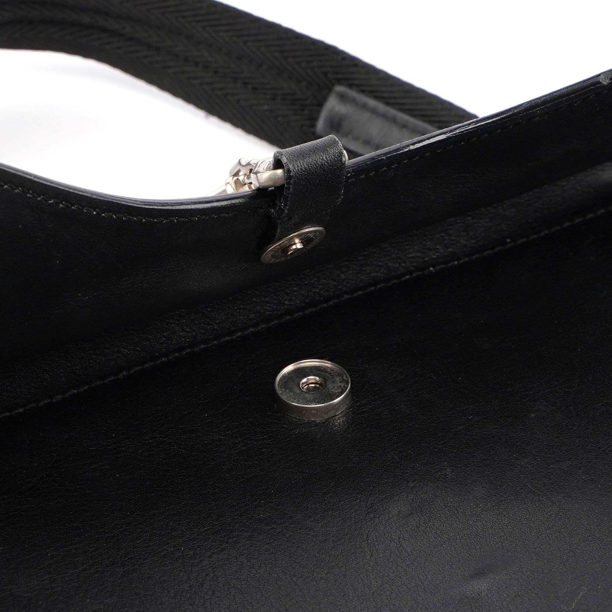 Prada Black Leather Top Handle Bag