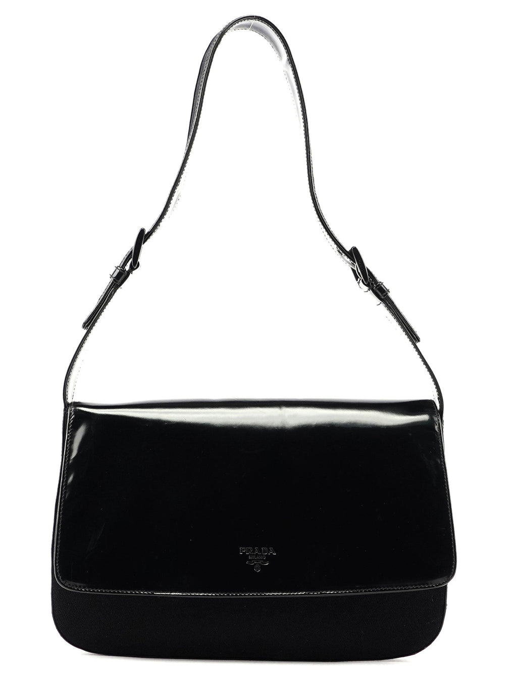 Prada Black Spazzolato Shoulder Bag
