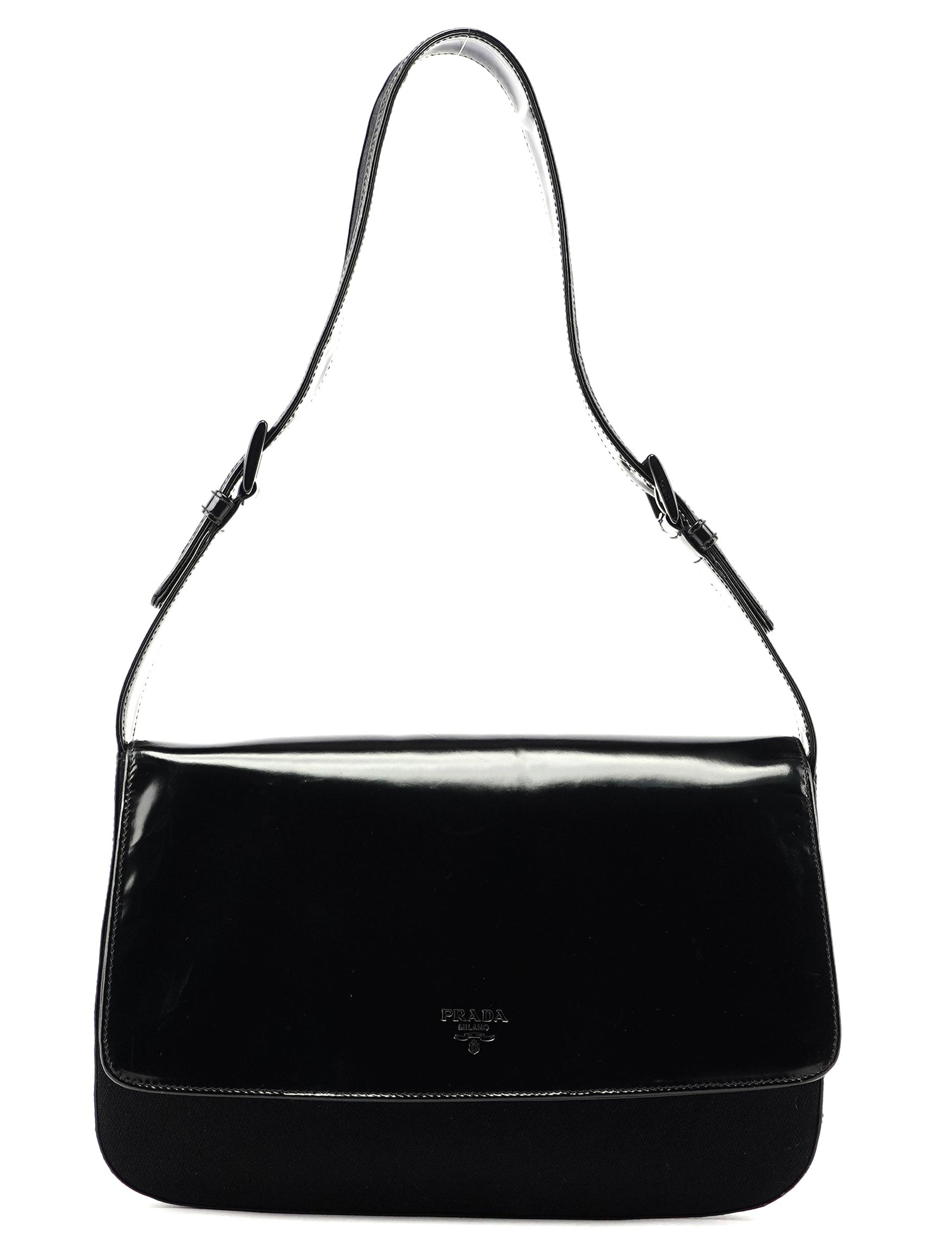 Prada Black Spazzolato Shoulder Bag