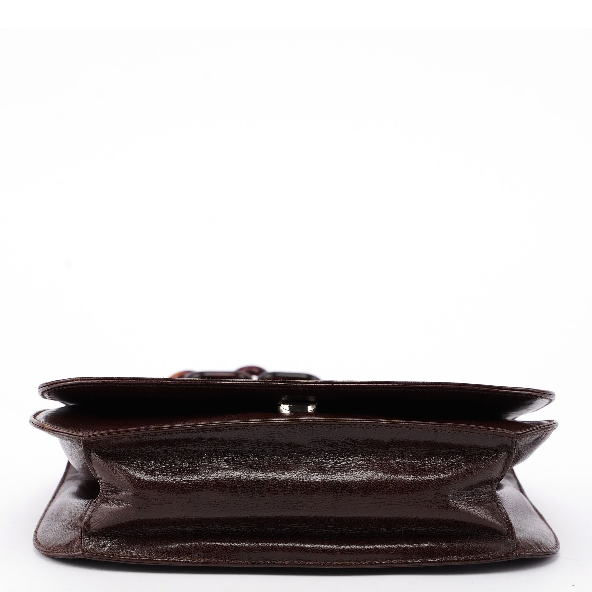 Prada Brown Calfskin Chain Shoulder Bag