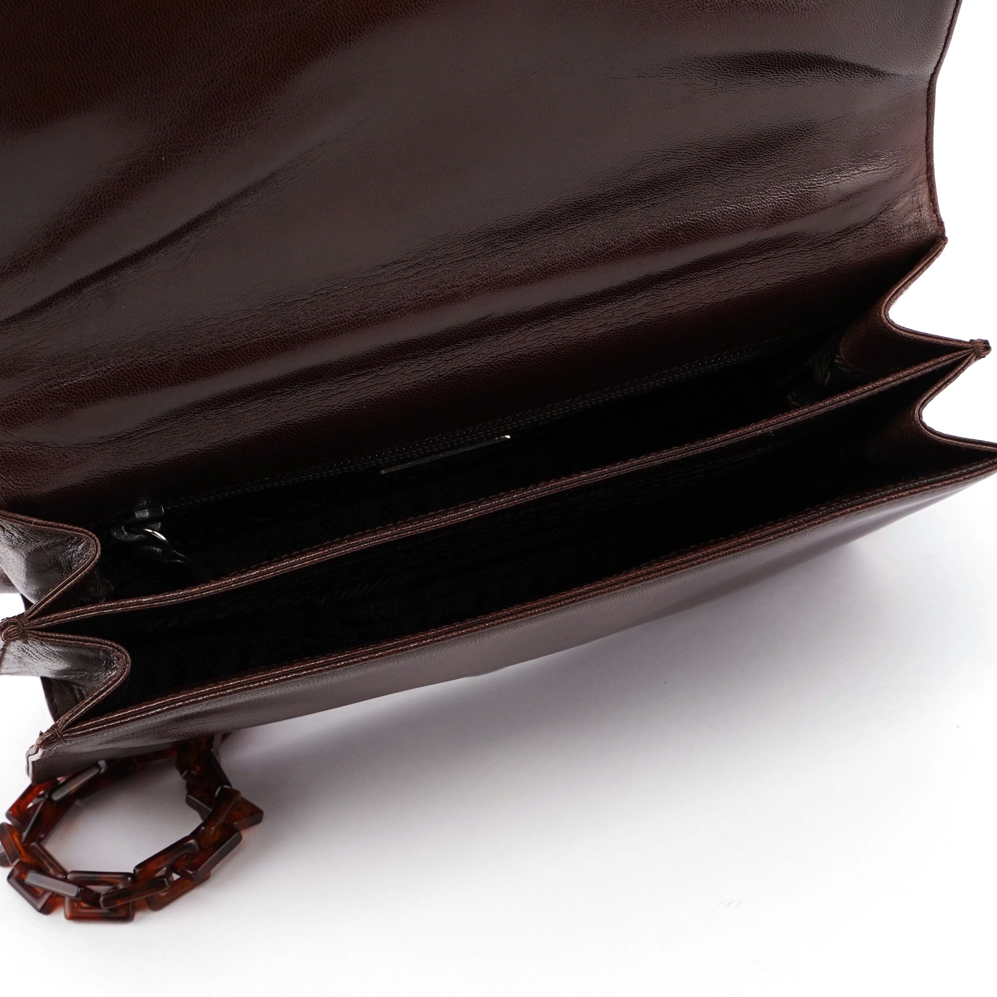 Prada Brown Leather Chain