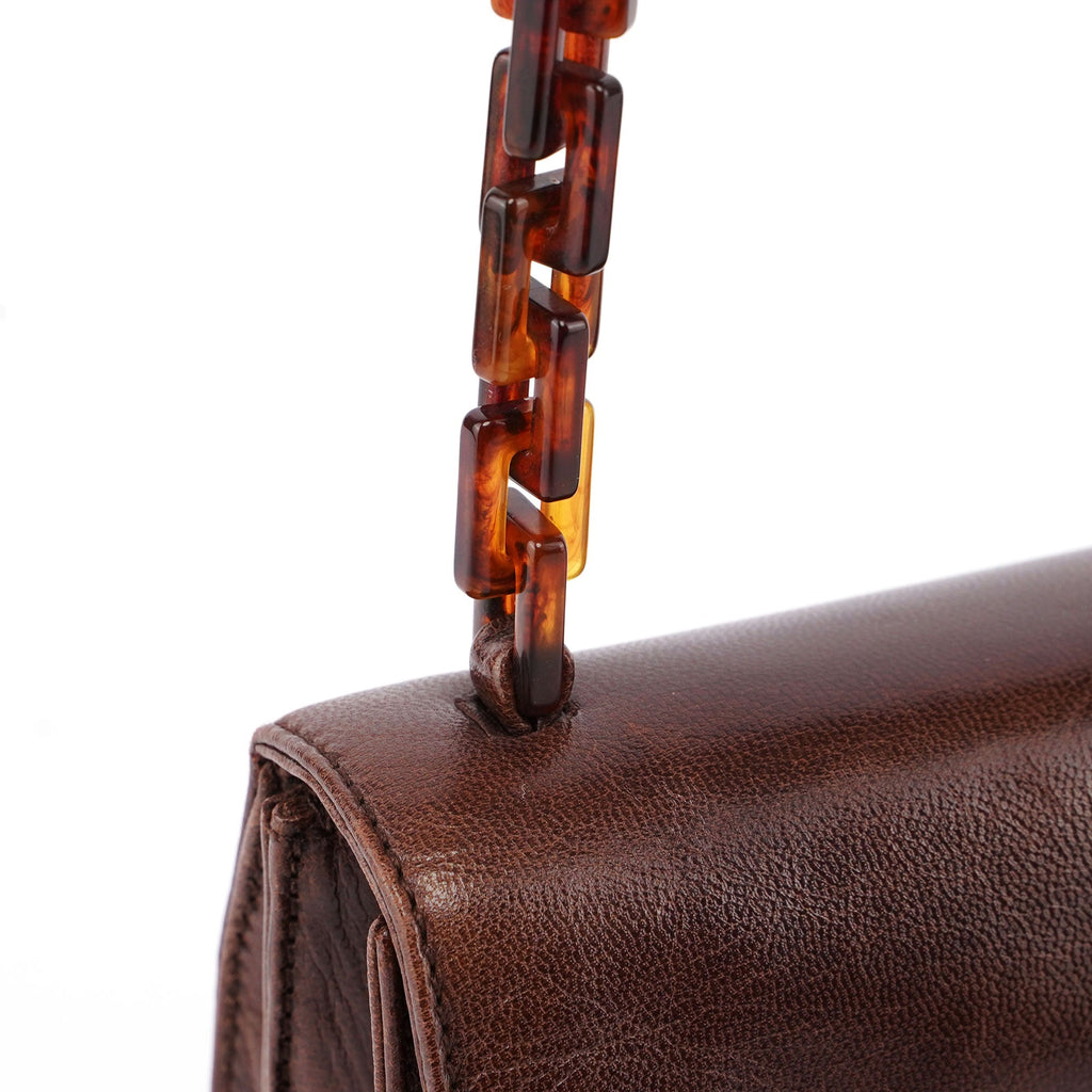 Prada Brown Leather Chain