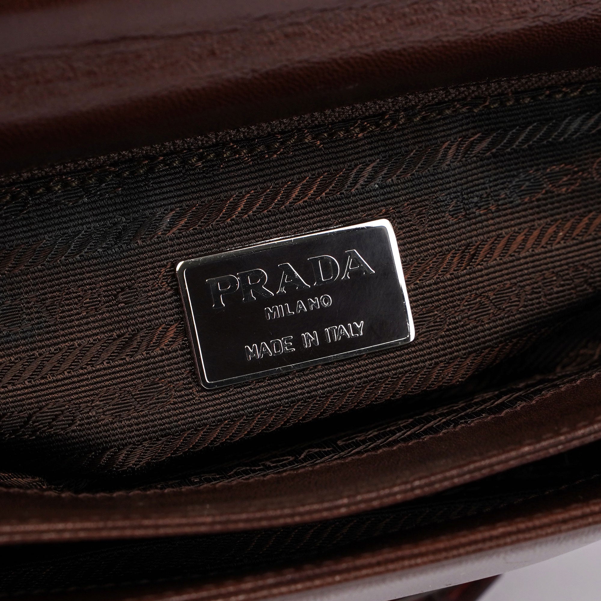Prada Brown Leather Chain