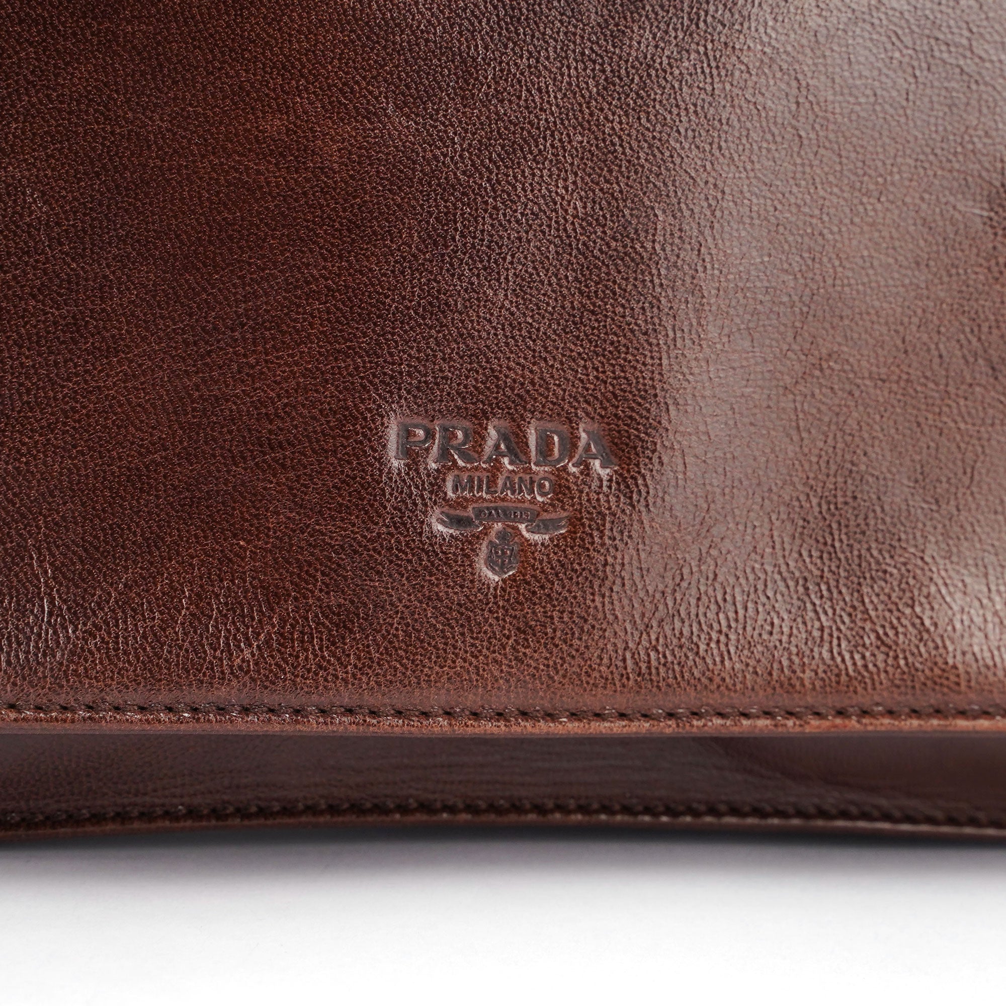 Prada Brown Leather Chain