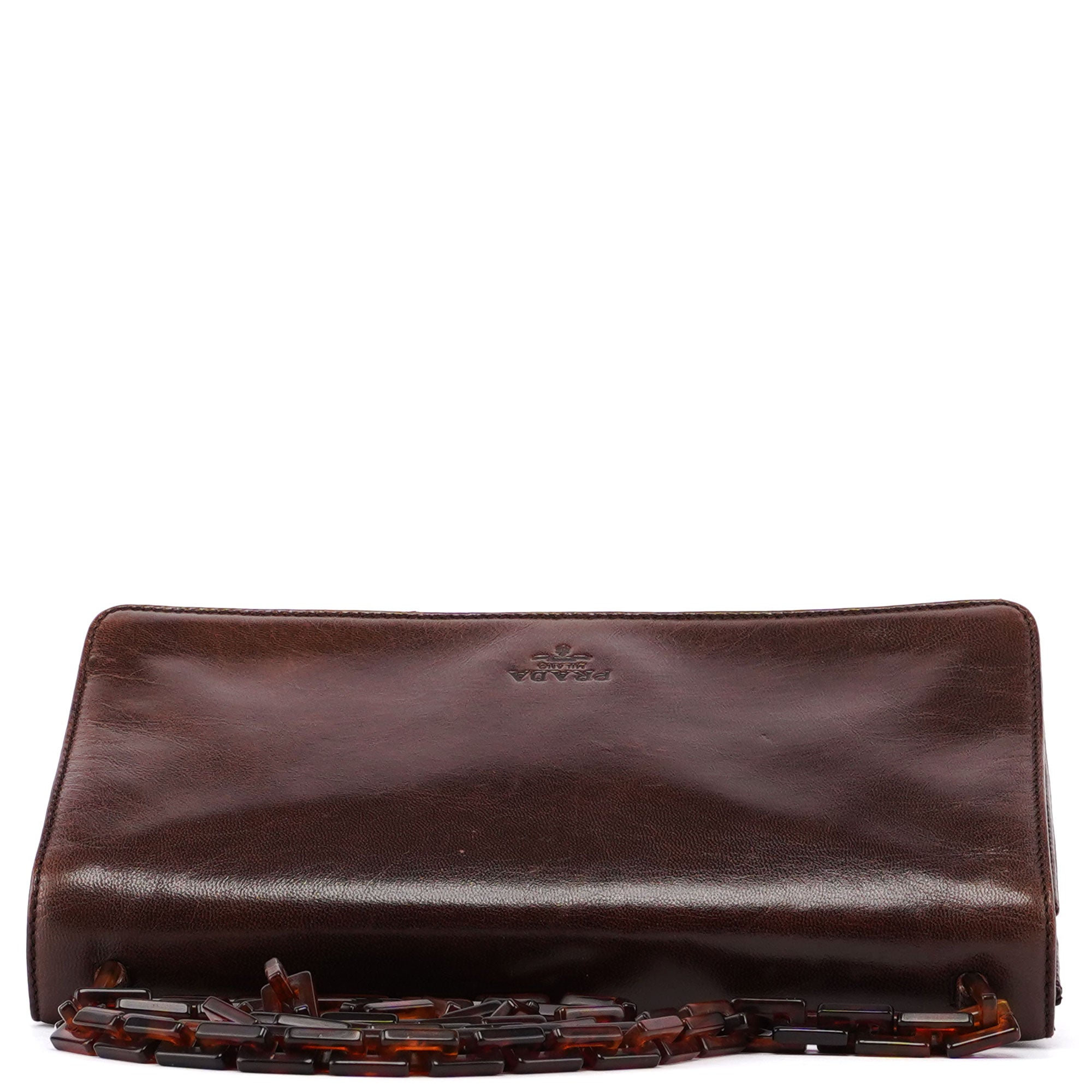 Prada Brown Leather Chain