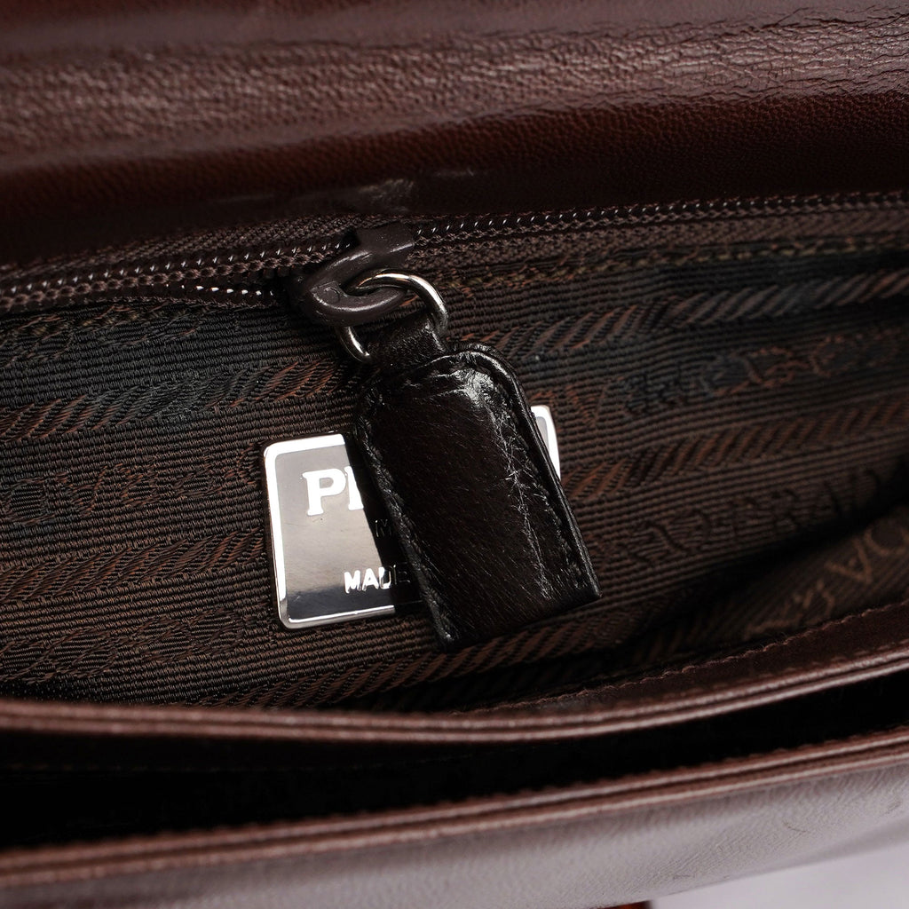 Prada Brown Leather Chain