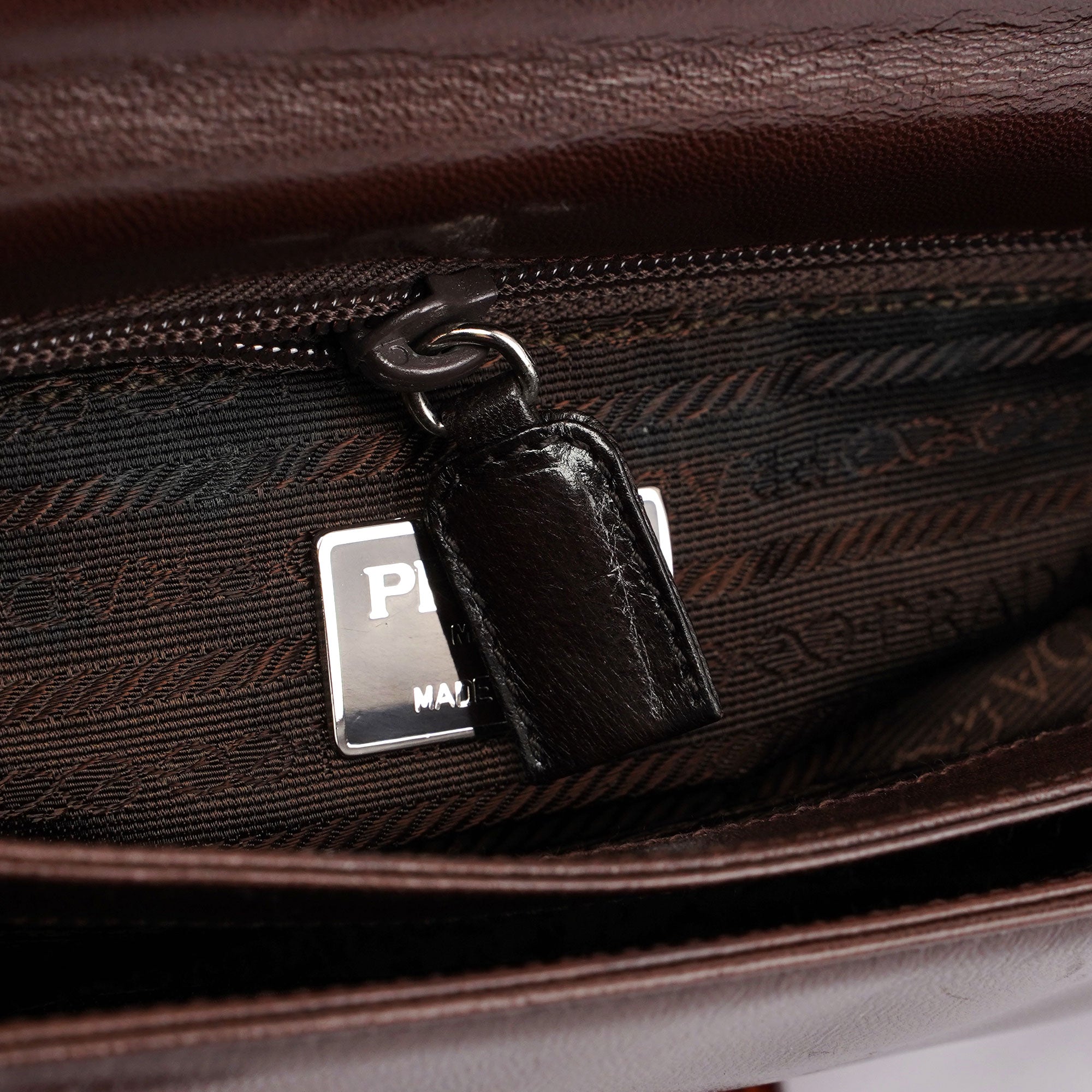 Prada Brown Leather Chain