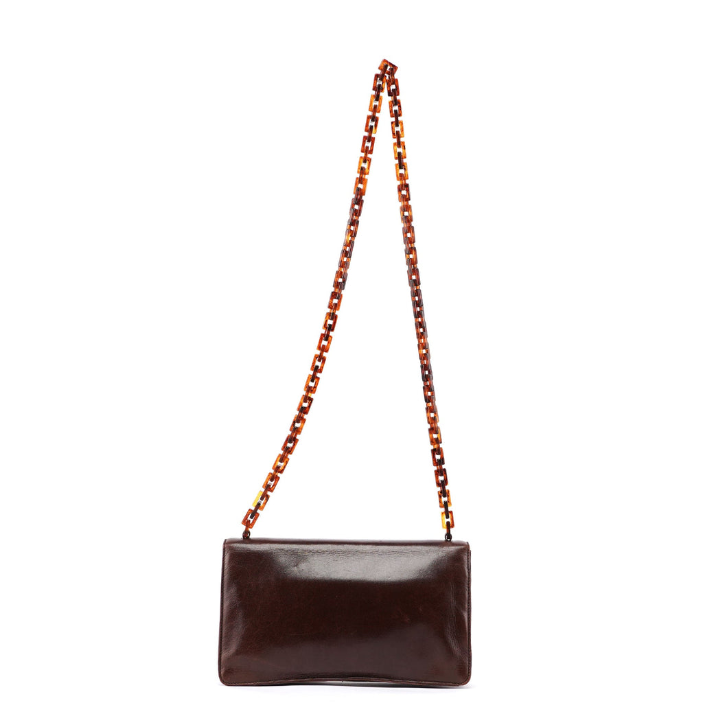 Prada Brown Leather Chain