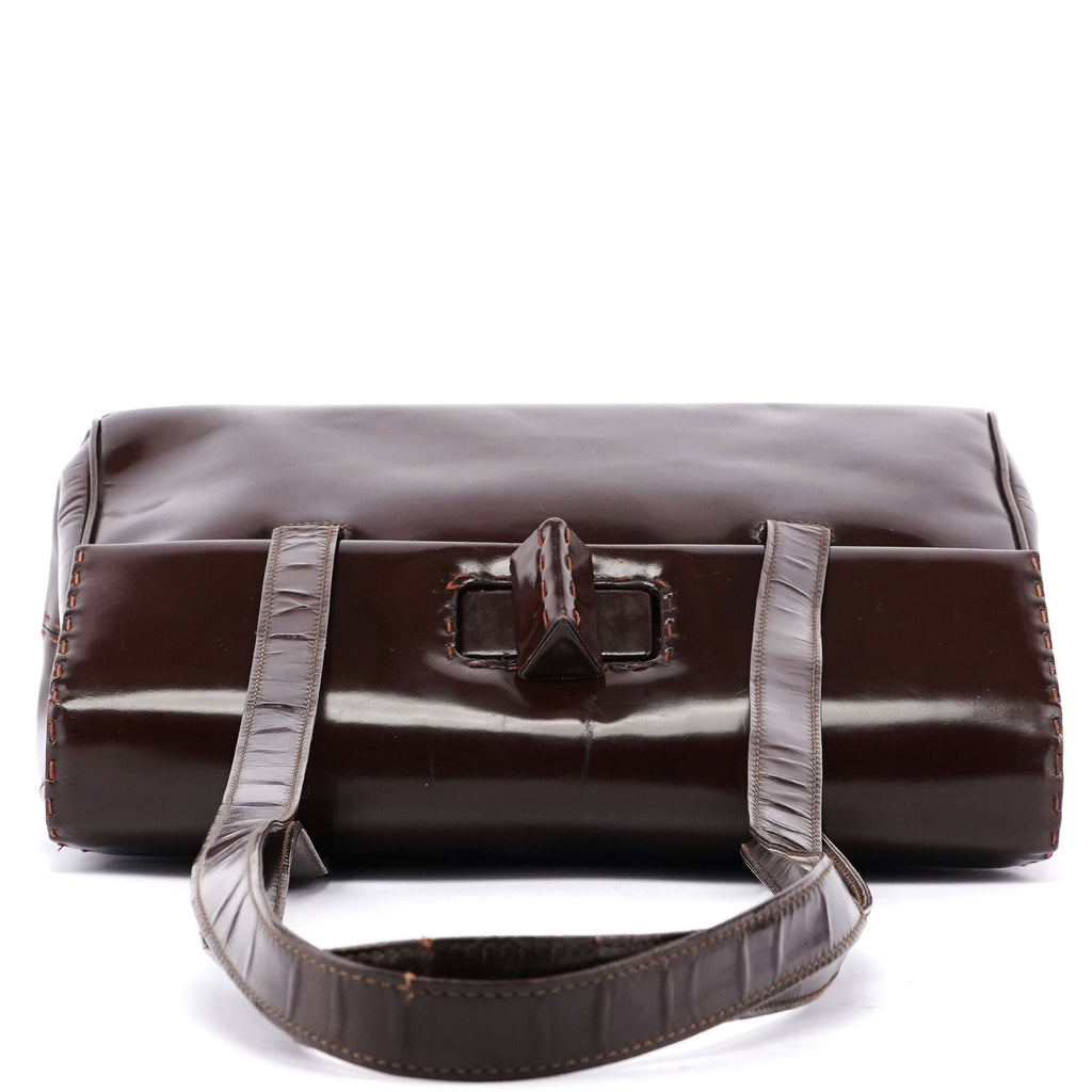 Prada Brown Spazzolato Tote