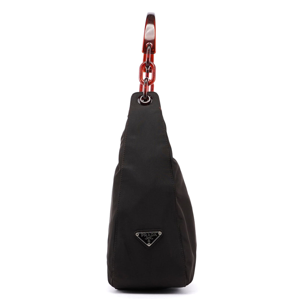 Prada Brown Tessuto Plastic Shoulder Bag
